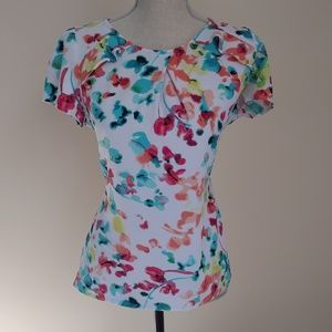 Worthington Floral Watercolor Top
